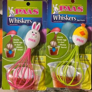Bunny Easter egg “whisk-ers”. Buy in 2 colors;Pink and green for one price!